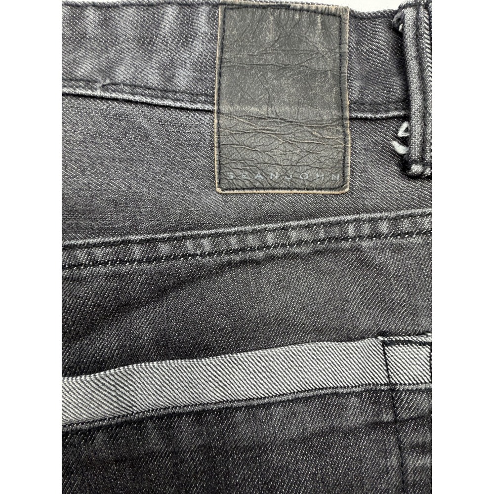 Sean John Clayton Men's 38x32 Black Jeans Slim Straight Fit Denim Streetwear - Picture 2 of 12